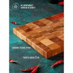 Доска разделочная Magistro Premium, 38?28?3 см, торцевая, дерево дуб