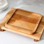 Доска разделочная Adelica, с выдвижным лотком, пропитана минеральным маслом, 30?24 см, лоток 22?22 см, дерево берёза