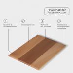 Доска разделочная Adelica «Профессиональная», 40?30?2 см, дерево бук