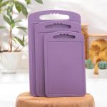 Набор разделочных досок Martika, пластик, 3 шт.: 24?15 см, 28?18 см, 32?20 см, МИКС