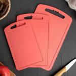 Набор разделочных досок Martika, пластик, 3 шт.: 24?15 см, 28?18 см, 32?20 см, МИКС