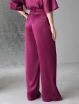 Брюки палаццо широкие из струящегося сатина