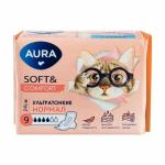 AURA SOFT&COMFORT Прокладки женские гигиенические NORMAL 9 шт
