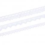 Кружево вязаное, длина 3м, ширина 12мм, 14мм, 18мм, полиэстер, хлопок, 3 дизайна
