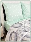 Детское постельное белье поплин артдизайн Ежата