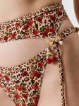 Трусы в наборе с поясом для чулок Bless леопардовый принт