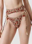 Трусы в наборе с поясом для чулок Bless леопардовый принт