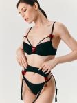 Трусы в наборе с поясом для чулок Bless черный