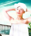 Набор для сауны женский бледно-желтый