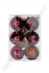 Набор новогодних шаров 4 см (6 шт) SF-7334, бордовый №8