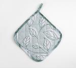 Легкий лепесток 2 зел декоративная прихватка 20*20 из рогожки 903