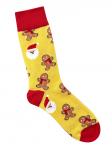 Носки НГ р.37-44 "Happy NY" Пряники на Жёлтом