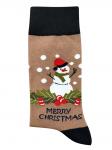 Носки НГ р.37-44 "Happy NY" Снеговик
