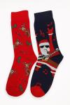 Носки НГ р.35-40 "Two Side Christmas" Санта и Олени