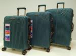 Комплект из 3-х чемоданов полипропилен алюминий