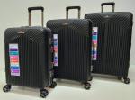 Комплект из 3-х чемоданов полипропилен алюминий