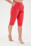 Бриджи женские из интерлока на манжете терракот