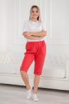 Бриджи женские из интерлока на манжете терракот