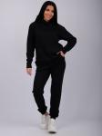 Джоггеры "Селена 2" чёрные, футер 2-х нитка начес