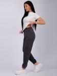 Джоггеры "Селена" серые, футер 2-х нитка начес