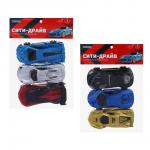 ИГРОЛЕНД Машинки "Сити драйв" 3 шт, инерция, PP, 22х12х3 см, 2 дизайна