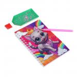 ХОББИХИТ Набор для творчества "Скетчбук со стразами", основа, стразы, стилус, 10х15см, 4-6 диз.