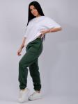 Джоггеры "Мистерия 17" хаки, футер 3-х нитка начес