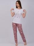 Брюки пижамные "Ассорти" с карманом, футер