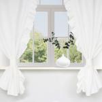 Комплект штор для кухни с подхватами «Этель» Ivory, 110?180 см-2 шт., 100% лён, 170 г/м?