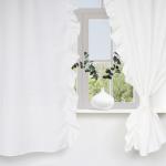 Комплект штор для кухни с подхватами «Этель» Ivory, 110?180 см-2 шт., 100% лён, 170 г/м?