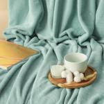 Плед «Этель», 200?220 см,100% п/э, корал-флис, мятный