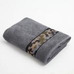 Полотенце махровое Love Life «Милитари» 70?130 см, цв. графит, 100% хлопок, 360 г/м?