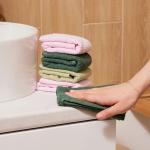 Салфетки махровые «Этель. Счастье это ты», 5 шт., 30?30 см, хлопок 100%, зелёные/розовые