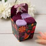 Салфетки махровые декоративные «Этель. 8 Марта», 4 шт., 30?30 см, 100% хлопок, бордовые/сиреневые