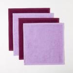 Салфетки махровые декоративные «Этель. 8 Марта», 4 шт., 30?30 см, 100% хлопок, бордовые/сиреневые