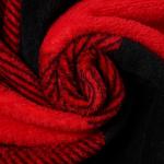 Плед «Этель. Клетка чёрно-красный», 200?220 см, корал-флис 220 г/м?