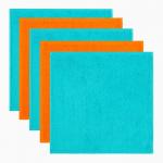 Набор салфеток махровых универсальных в корзинке Этель «Морской» 30?30 см - 5 шт.,100% хлопок, 340 г/м?