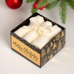 Набор махровых полотенец «Merry cristmas» 30?30 см - 3 шт., хлопок 340 г/м?