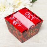 Набор полотенец «Цветы» 30?30 см-3 шт., 100% хлопок 340 г/м?