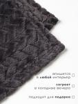 Плед «Этель» Zig-zag, 150?200 см, корал-флис, тёмно-серый