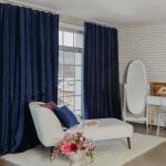 Штора портьерная «Этель», 265?270 см, ренессанс голубая океан