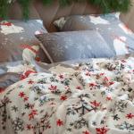 Плед «Этель. Морозный узор», 180?200 см, корал-флис, пл. 220 г/м?