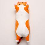 Мягкая игрушка «Котик», с пледом, 65 см, цвет рыжий