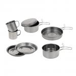 AZOR FISHING Набор туристической посуды, 8 предметов в чехле, нерж.сталь