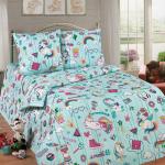 КПБ 'ДайПоспать' 1,5 спальный с 2-мя наволочками 70х70, бязь, 100 % хлопок, пл. 125 гр./кв.м., 'Мечта' Пододеяльник 147*217, простыня 150*220, наволочка 70*70 (2 шт.)