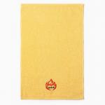 Полотенце махровое «Огонь в сердце», 35?60 см, хлопок 100%, жёлтое