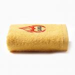 Полотенце махровое «Огонь в сердце», 35?60 см, хлопок 100%, жёлтое