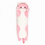 Мягкая игрушка «Котик», толстый, 110 см, цвет розовый