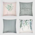 Набор декоративных наволочек «Eucalyptus» - 4 шт., 40?40 см, велюр