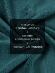 Плед «Этель», 180?200 см,100% п/э, корал-флис, изумрудный